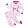 Pijamas para niños039s traje de algodón con estampado de dibujos animados para niños039 y niñas039 traje de aire acondicionado manga larga cuello redondo hogar s1538486