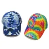 Colorful Pattern Style Cloth Trucker Fitted Hats Fashion Tie-Dye Colors Baseball Caps For Men And Women Free Size