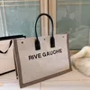 Principais bolsas femininas Rive Gauche Tote bolsa de compras bolsa de linho da moda de alta qualidade Grandes bolsas de praia de designer de luxo viagens Crossbody Shoulder Wallet Purses