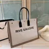 Top Women handbags Rive Gauche Tote shopping bag handbag high quality fashion linen Large Beach bags luxury designer travel Crossbody Shoulder Wallet Purses