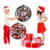 Top atma dart tahtası oyuncakları set Noel dekorasyonları kumaş dart masa oyunu 6 top ile çocuklar için hediye