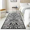 Tapis Zebra Tapis Noir Blanc Peaux d'animaux Imprimer Salon Tapis Tapis de chevet Moderne Décoration de la maison Chambre Canapé Anti-dérapant