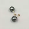 100% real 14k gold filled tahitian earring-A nature tahiti Pearl,8-9 mm sea salt pearl have few flaw