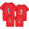 Famille décontractée Look assorti des tenues T-shirt Vêtements Mother Père fils fille fille Kids Baby Summer Cartoon Printing 210429
