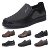 low Fashion Business style mens shoes comfortable breathable black brown dark pewter dlive soft flats bottoms men office split casual sneakers 38-44