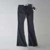 Jeans a vita alta blu neri svasati da donna Pantaloni da donna a gamba larga da donna in denim skinny