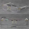 Factory Direct Rimless Women Man 18k Gold Frame Reading Glasses presbyopic Eyeglasses Metal Frames Myopic Optical Arms Plank 180T