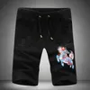 Kirin Embroidery Shorts Men Summer Fashion Black White Casual Cotton Shorts Mens Chinese Style Beach Shorts Plus M-5XL 210528