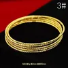 5 stücke großhandel frauen armreif dünne linie armband 18k gelb gold gefüllt klassische weibliche schmuck geschenk