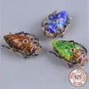 Mode cloisonné 925 argent réel pour femme vieux pékin émail artisanat insecte femme broche bijoux meilleurs cadeaux