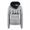 Hoodies Kvinnor Höst Vinter Fashion Cat Preined Långärmad Oversized Pullovers Sweatshirt Vintage Warm Hooded Tops Ropa Mujer 210803