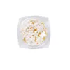 Cinq pétales de fleurs ont changé de couleur autocollants pour ongles 3D perles mélangées florales blanches breloques boule de pierres précieuses décalcomanies pour ongles