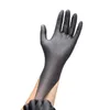 Zwarte handschoenen wegwerp latex gratis poeder-vrij examenhandschoenmaat Kleine medium grote x-grote nitril vinyl hand cover S XL 210622