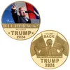 I WILL BE BACK RE-ELECT TRUMP 2024 Coin President Donald Trump Fake Money Anti Never Joe Biden MAGA US Presidential Election Accesseries GC1018A4
