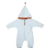 Jumpsuits Born Baby Girls Boys Rompers Hooded Zipper Long Sleeve Solid Jumpsuit For Kids Children Spring Autumn Clothes