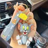 Porte-clés dessin animé mignon chaton souris poupée porte-clés femme exquise voiture pendentif couple sac mâle