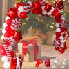 God jul ballong båge krans kit grön röd santa claus ballonger till jul xmas år fest dekorationer leveranser 211012