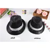 Christmas child adults sequins jazz hat kids men women dance cap club bar event party Festive stage perform prop gifts