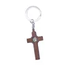 Drewniany Krzyż Krzyż Jezus Key Łańcuchy Moda Chrześcijaństwo Biżuteria Katolicyzm Protestantyzm Wisiorek Wielkanoc Modlitwa Kościół Prezenty G1019