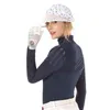 2 Stück Cabretta-Leder-Golfhandschuh mit glitzerndem Ballmarker-Griff, linke und rechte Hand, rosa Passform, Damen- und Mädchen-Golfspieler, 211124