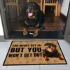 Rottweiler ممسحة Rottweiler 3D مطبوعة كلبي ممسحة غير انزلاق الباب الحصير ديكور بورش ممسحة 211204