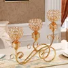Kandelaars Europese stijl romantische houder bruiloft decoratie moderne gouden eettafel decor kroonluchter thuis BC