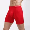 Underbyxor män modala underkläder långben boxare stammen sport andningsbar bulge påse briefs manlig sovrum shorts botten mode underkläder roligt