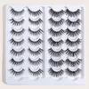 20 paires / pack Faux 3D Mink Eyellash Mix Styles Fals Cils Cruelté Free Natural Long Crisscross Eye Lash Extension Extension