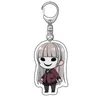 Japoński Anime Kikegurui Key Chain Silver Plated Cartoon Figury Akrylowe Wisiorek Metalowy Brelok Piękny Kluczowy Uchwyt Ring Llaveros G1019