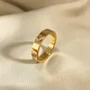 Coréia do vintage para sempre anel de amor 2021 anéis de aço inoxidável para mulheres menina baga de dedo de casamento anéis toques jóias