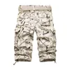 Summner coton hommes Cargo Shorts mode Camouflage mâle multi-poches décontracté Camo extérieur péage Homme pantalon court 210713