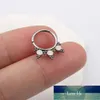 Right Grand ASTM F136 Titanium 16G Seamless Zircon and Beaded Nose Ring Cartilage Helix Tragus Hoop Daith Earrings Stud Piercing