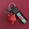 Koreański Big Head Cat Brelok Cute Pet Memorial Boże Narodzenie Keyring Dziewczyny Kotek Biżuteria Urodziny Walentynki Prezent Kobieta BFF Pamiątka