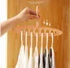 Magic Clothes Rack Wardrobe Storage Multifunctional Nine Hole Rotary Air Drying Hangers & Racks