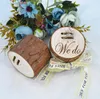 Bruiloft decoraties ring kussens retro landelijke log hout ringen doos houten voor voorstel engagement