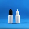 100 Sets/Lot 15ml Plastic Dropper WHITE Bottles Tamper Evident Child Double Proof Caps Long Thin Needle Tips e Cig Liquid 15 mL