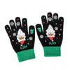 2021 barn vuxen julhandskar full finger h￥lla varma stickade handskar som stickar sn￶flinga fem fingrar handskar ny￥rsfest g￥vor xmas g￥va