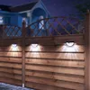 6 LED Solar Lights Outdoor Lighting Garden Dekoration Däck Vägglampa Trappor Vattentät Staket Steg Landskapsljus