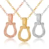 ペンダントで人気のあるUshaped Horseshoe Necklace Embossed Copper Goldplated8844492