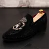 Neu eingetroffene Wildleder-Loafer für Herren, lässige bestickte Mokassins mit leuchtenden Diamanten für Herren, Krimi-Mokassins, italienische Party-Flats BM918