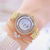 Elegant Watches Woman Famous Brand Dress Rose Gold Ladies Watches Diamond Female Wristwatch Montre Femme 210527