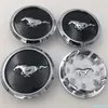 4 Stück 68 mm für Mustang OEM-Radfelgen-Mittelkappe, schwarzer Chromrand, Running Horse 5W1J1A096BA9718720