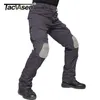 TACVASEN Men Military Pants With Knee Pads Airsoft Tactical Cargo Pants Army Soldier Combat Pants Trousers Paintball Clothing 210723