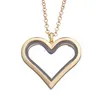 DIY Floating Lockets Heart Necklace Pendant Openable Living Memory Necklaces for Women Children Fashion Jewlery Will and Sandy