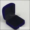 Jewelry Boxes Packaging & Display Wholesale 6Pcs Box Red Black Blue Blocked Ring Organizer Package Storage Gift 5*5.8*3.5Cm 917 Q2 Drop Deli