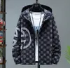 유럽 ​​역 패션 브랜드 인쇄 남성의 두건 재킷 성격 청소년 자체 재배 재킷 가을 새로운 플러스 크기 남성 의류