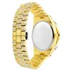 Full Diamonds Fashion kwarc zegarek Mężczyźni luksusowe klasyczne designerskie srebrne zegarki ze stali nierdzewnej zegarki Hip Hop ReloJ hombre W2194