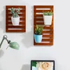 Wall Mount Wood Plant Stand Indoor Flower Pot Display Rack Holder Plank voor Woonkamer Kantoor Slaapkamer Planters Potten