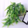 2pcs artificiell hängande vinstockar Ferns växter Fake Ivy Leaves Wall Decoration 210624