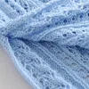 knitted crochet hollow out long skirt women high waist tassel bodycon side slit maxi autumn winter 210427